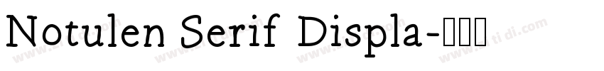 Notulen Serif Displa字体转换